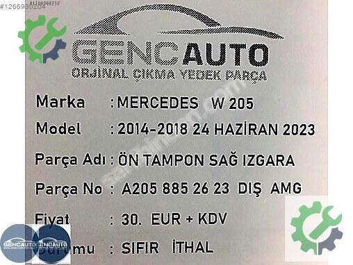 Mercedes-Benz C Panjur A2058852623 çıkma parça