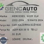 MERCEDES W209 CLK CAM KALDIRMA DÜĞMESİ SÖKME ORJ OEM A2098203510