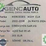 MERCEDES W209 CLK DİREKSİYON SARGISI SÖKME ORJİNAL A2035400545