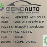 MERCEDES W211 SCLAS HİDROLİK FREN BİDONU SÖKME ORJ A2114300002