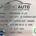 MERCEDES W212 ÖN TAMPON SAĞ İÇ IZGARA SIFIR İTH OEM A2128852823