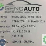 MERCEDES W219 CLS BAGAJ AÇMA BEYNİ SÖKME ORJİNAL OEM A2198200526