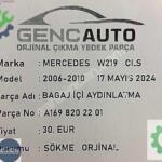 MERCEDES W219 CLS BAGAJ İÇİ AYDINLATMA SÖKME ORJ OEM A1698202201