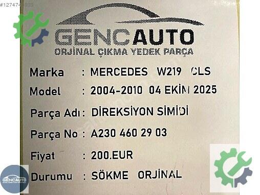 Mercedes-Benz CLS Direksiyon Simidi A2304602903 çıkma parça