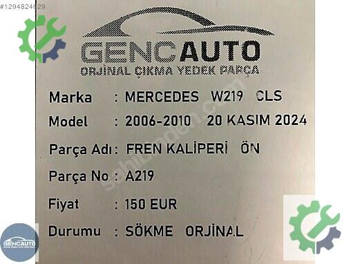 Mercedes-Benz CLS Ön Kaliper çıkma parça