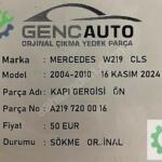 MERCEDES W219 CLS KAPI GERGİSİ ÖN SÖKME ORJİNAL A2197200016