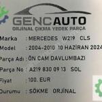 MERCEDES W219 CLS ÖN CAM DAVLUMBAZI SÖKME ORJ A2198300913