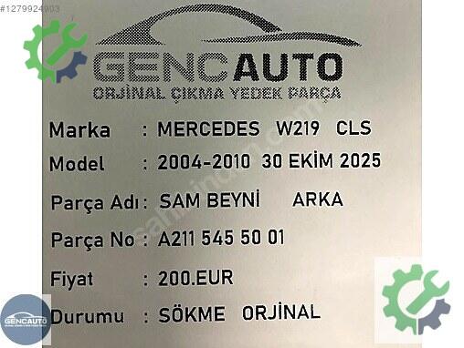 Mercedes-Benz CLS Sam Beyni A2115455001 çıkma parça