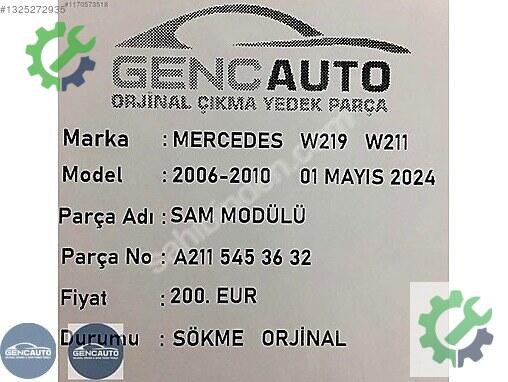 Mercedes-Benz CLS Beyin A2115453632 çıkma parça