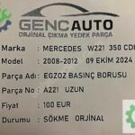 MERCEDES W221 350 CDI EGZOZ BASINÇ BORUSU SÖKME ORJ A221 UZUN