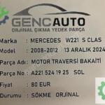 MERCEDES W221 SCLAS MOTOR TRAVERSİ BAKALİT SÖKME ORJ A2215241925
