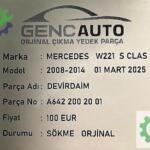 MERCEDES W221 S CLAS DEVİRDAİM SÖKME ORJİNAL A6422002001