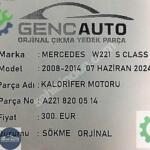 MERCEDES W221 S CLAS KALORİFER MOTORU SÖKME ORJ OEM A2218200514