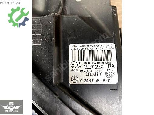Mercedes-Benz B Sağ Ön Far A2469062801 çıkma parça