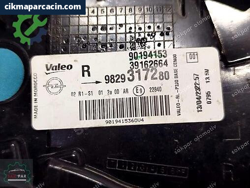 Opel Corsa Sağ Arka Stop 9829317280 çıkma parça