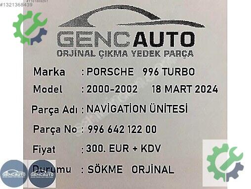 Diğer Turbo 99664212200 çıkma parça