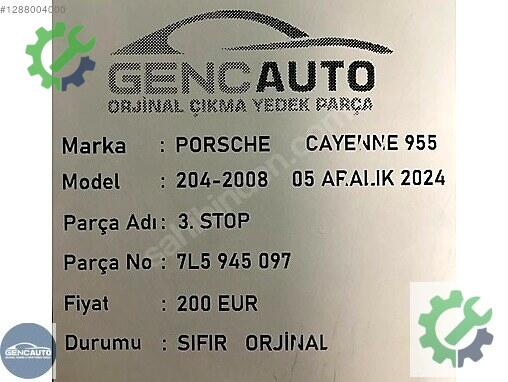 Porsche Cayenne Stop 7L5945097 çıkma parça