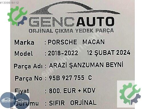 Porsche Macan Beyni 95B927755 çıkma parça