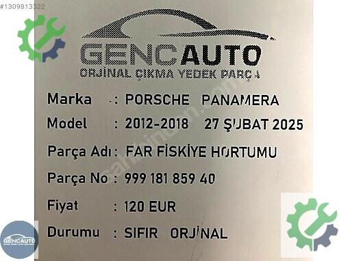 Porsche Panamera Far 99918185940 çıkma parça
