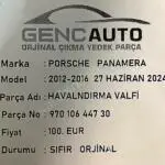 PORSCHE PANAMERA HAVALANDIRMA VALFİ SIFIR ORJİNAL 97010644730