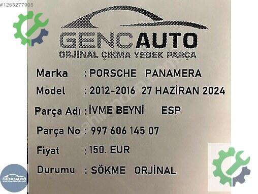 Porsche Panamera Beyni 99760614507 çıkma parça