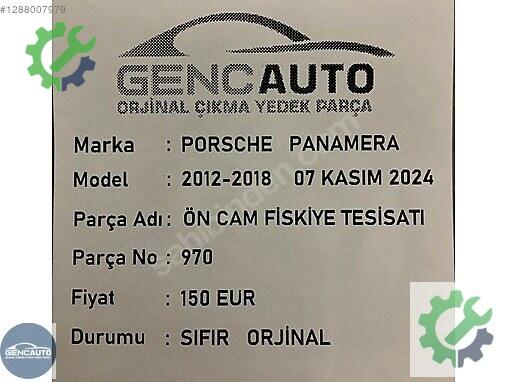 Porsche Panamera Fıskiye Motoru çıkma parça