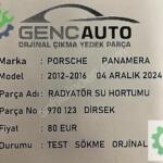 PORSCHE PANAMERA RADYATÖR SU HORTUMU SÖKME ORJİNAL 970123 DİRSEK