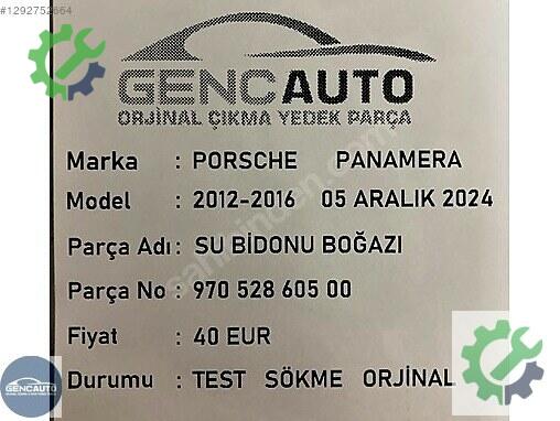 Porsche Panamera Bakalit 97052860500 çıkma parça