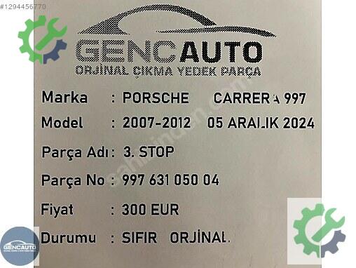Porsche 968 Stop 99763105004 çıkma parça