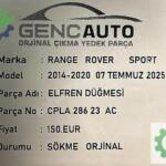 RANGE ROVER EL FREN DÜĞMESİ SÖKME ORJİNAL CPLA28623AC