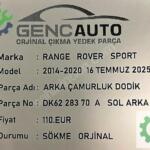 RANGE ROVER SPORT ARKA ÇAMURLUK DODİK SÖKME ORJ DK6228370A