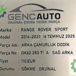 RANGE ROVER SPORT ARKA ÇAMURLUK DODİK SÖKME ORJ DK6228371A