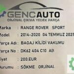 RANGE ROVER SPORT BAGAJ KİLİDİ VAKUMU SÖKME ORJİNAL DK62404C10AB