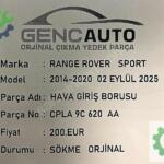 RANGE ROVER SPORT HAVA GİRİŞ BORUSU SÖKME ORJİNAL CPLA9C620AA