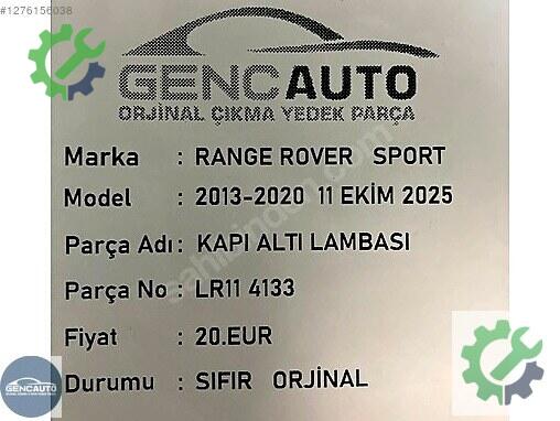 Land Rover Range Rover Kapı LR114133 çıkma parça