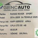 RANGE ROVER SPORT KAPI GERGİSİ ARKA SÖKME ORJİNAL CPLA27200AB