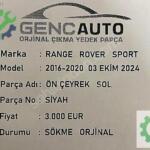 RANGE ROVER SPORT ÖN ÇEYREK SOL SAĞ SİYAH SÖKME ORJİNAL