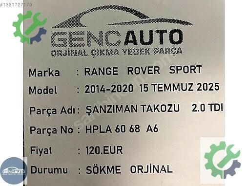 Land Rover Range Rover Şanzıman Takozu HPLA6068A6 çıkma parça