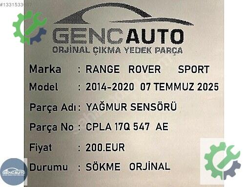 Land Rover Range Rover Beyin CPLA17Q547AE çıkma parça