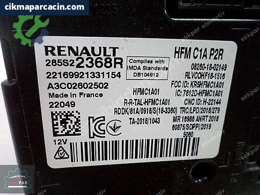 Renault Clio Beyni 285S22368R çıkma parça