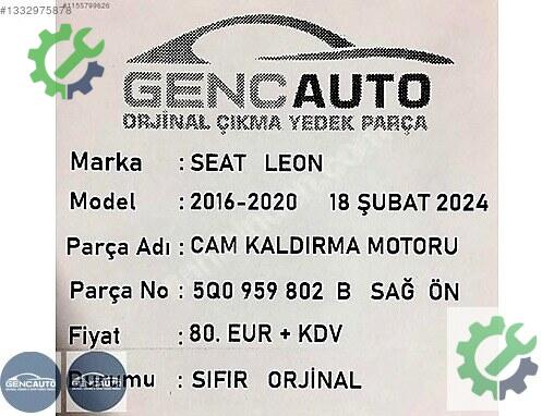 Seat Leon Cam Motoru 5Q0959802 çıkma parça