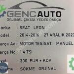2016 Seat Leon Elektrik Tesisatı Çıkma Parça İstanbul