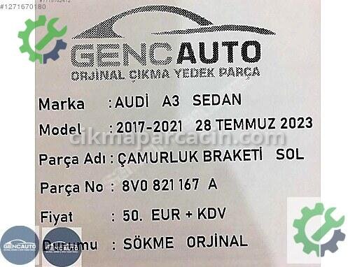 Audi A3 Bakalit çıkma parça