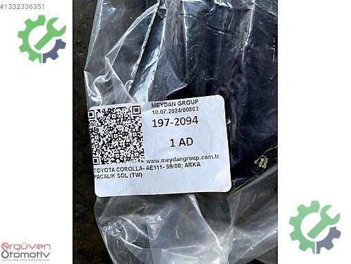 Toyota Corolla Arka Tampon çıkma parça