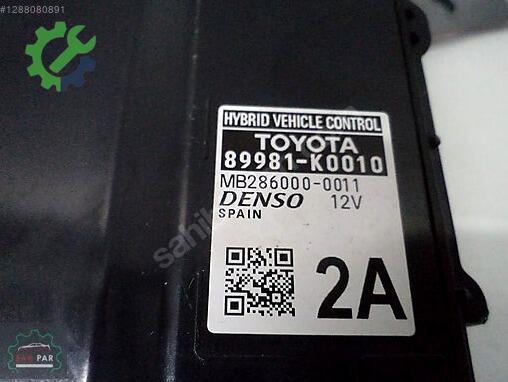 Toyota Yaris Beyin 89981-K0010 çıkma parça