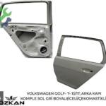 VOLKSWAGEN GOLF- 7- 13/17; ARKA KAPI KOMPLE SOL GRİ BOYALI