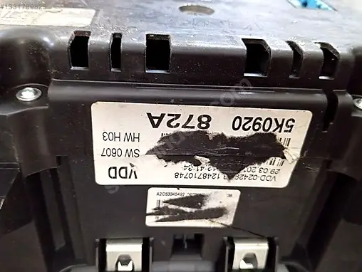 Volkswagen Golf Gösterge Paneli 5K0920872A çıkma parça