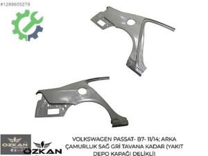 VOLKSWAGEN PASSAT- B7- 11/14; ARKA ÇAMURLUK SAĞ GRİ TAVANA KADAR