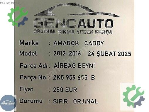 Volkswagen Amarok Airbag Beyni 2K5959655 çıkma parça
