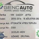 VW CADDY JETTA OTOMATİK VİTES TOPUZU SÖKME ORJİNAL DSG